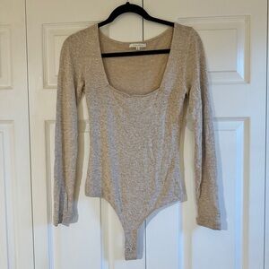 Z Supply Cream Fitted Bodysuit